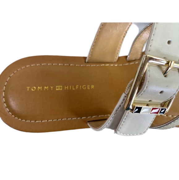 Tommy Hilfiger Twlahyla Off White and Silver Slide Sandal Size 10M NWOT SKU0780 - Picture 9 of 13